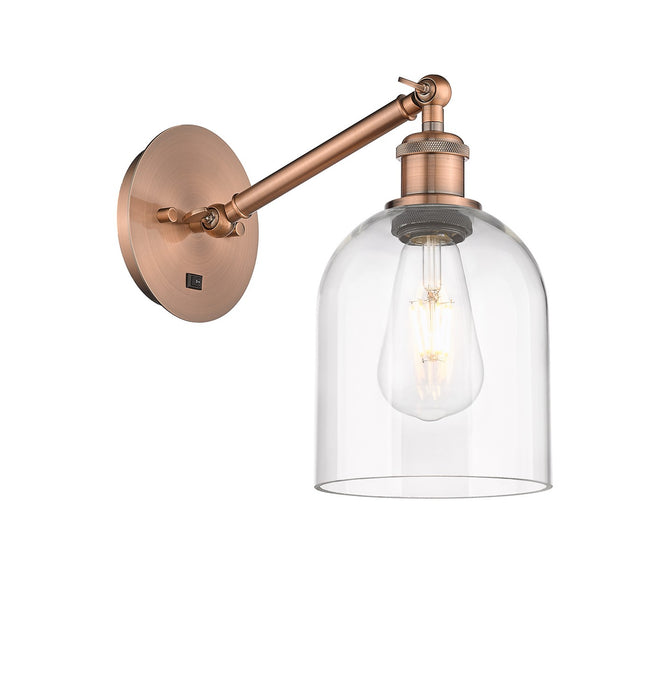 Innovations 317-1W-AC-G558-6CL One Light Wall Sconce, Antique Copper