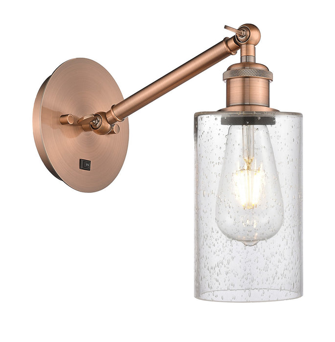 Innovations 317-1W-AC-G804 One Light Wall Sconce, Antique Copper