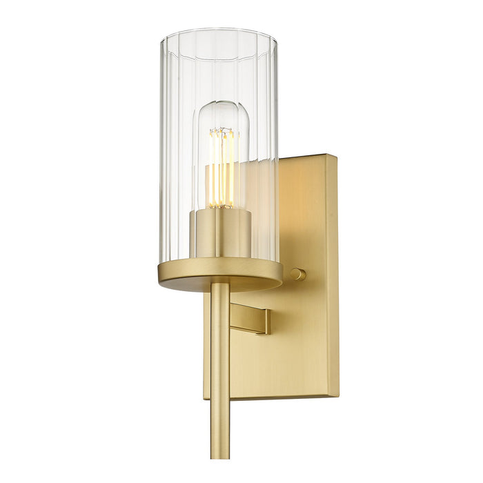 Golden 7011-1W BCB-CLR One Light Wall Sconce, Brushed Champagne Bronze