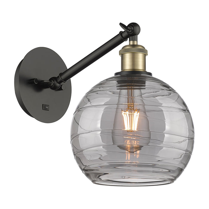 Innovations 317-1W-BAB-G1213-8SM One Light Wall Sconce, Black Antique Brass