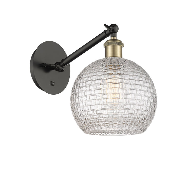 Innovations 317-1W-BAB-G122C-8CL One Light Wall Sconce, Black Antique Brass