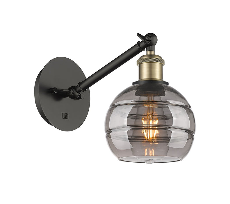 Innovations 317-1W-BAB-G556-6SM One Light Wall Sconce, Black Antique Brass