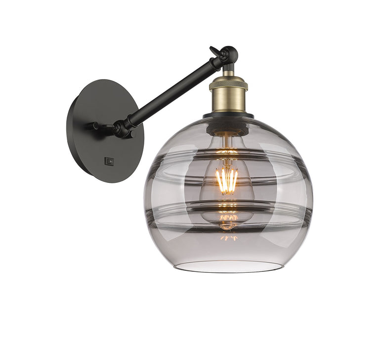 Innovations 317-1W-BAB-G556-8SM One Light Wall Sconce, Black Antique Brass