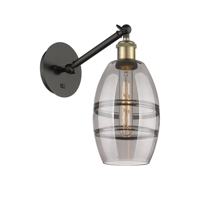 Innovations 317-1W-BAB-G557-6SM One Light Wall Sconce, Black Antique Brass