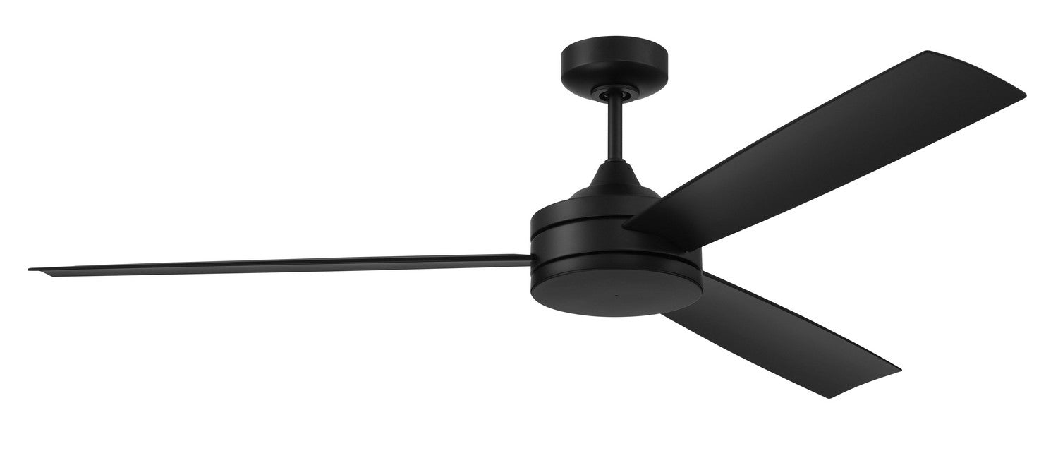 Craftmade INS62FB3 62"Ceiling Fan, Flat Black