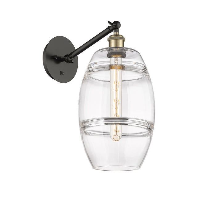 Innovations 317-1W-BAB-G557-8CL One Light Wall Sconce, Black Antique Brass