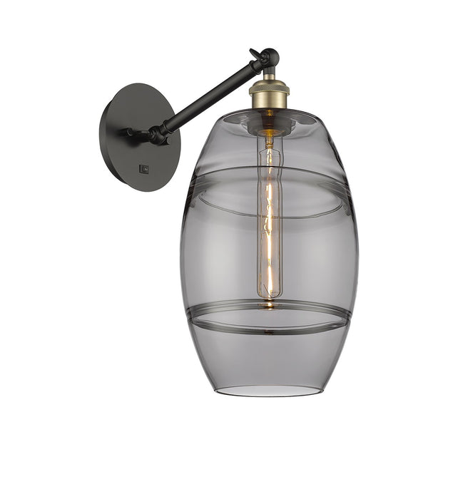 Innovations 317-1W-BAB-G557-8SM One Light Wall Sconce, Black Antique Brass