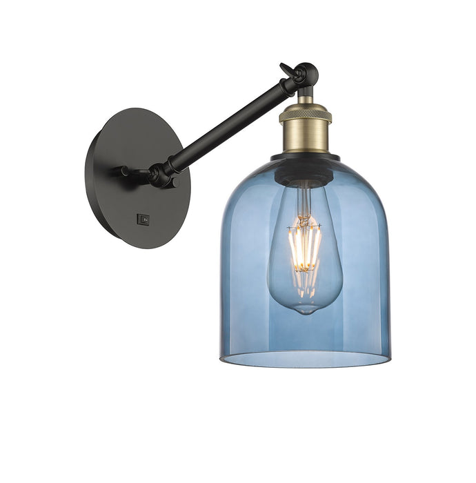 Innovations 317-1W-BAB-G558-6BL One Light Wall Sconce, Black Antique Brass