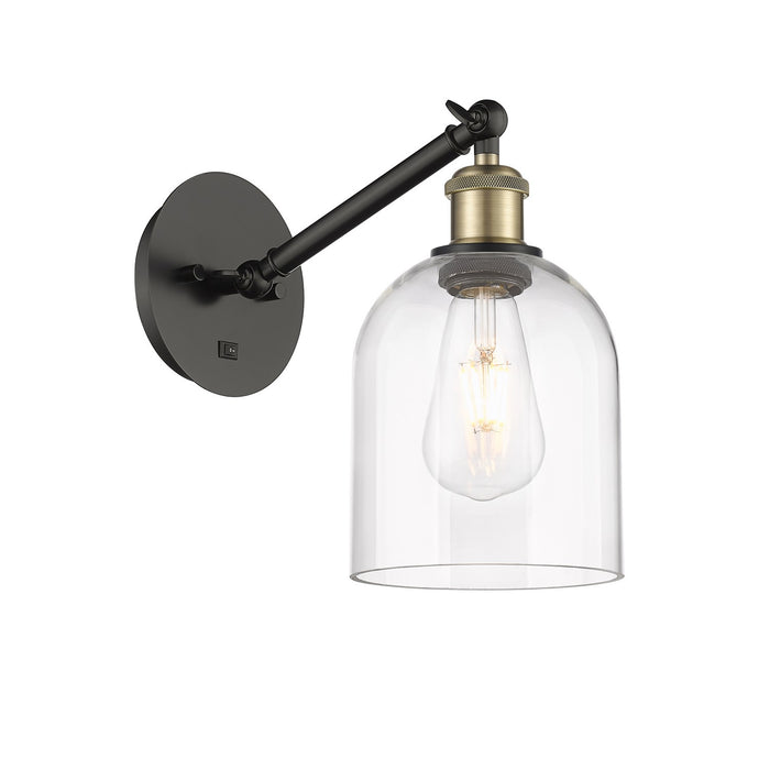Innovations 317-1W-BAB-G558-6CL One Light Wall Sconce, Black Antique Brass