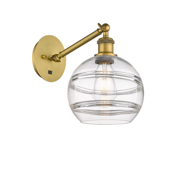 Innovations 317-1W-BB-G556-8CL One Light Wall Sconce, Brushed Brass