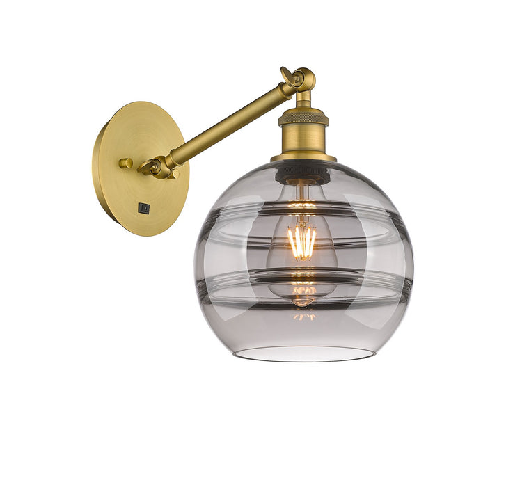 Innovations 317-1W-BB-G556-8SM One Light Wall Sconce, Brushed Brass
