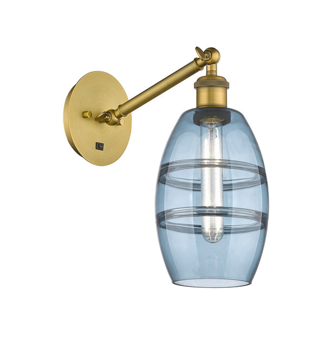 Innovations 317-1W-BB-G557-6BL One Light Wall Sconce, Brushed Brass