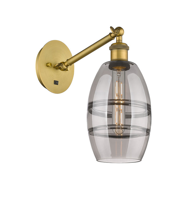 Innovations 317-1W-BB-G557-6SM One Light Wall Sconce, Brushed Brass