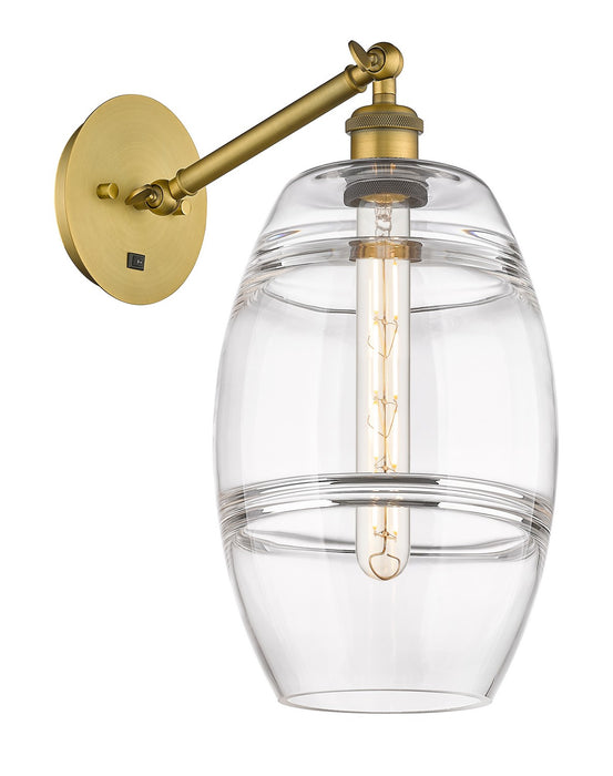 Innovations 317-1W-BB-G557-8CL One Light Wall Sconce, Brushed Brass