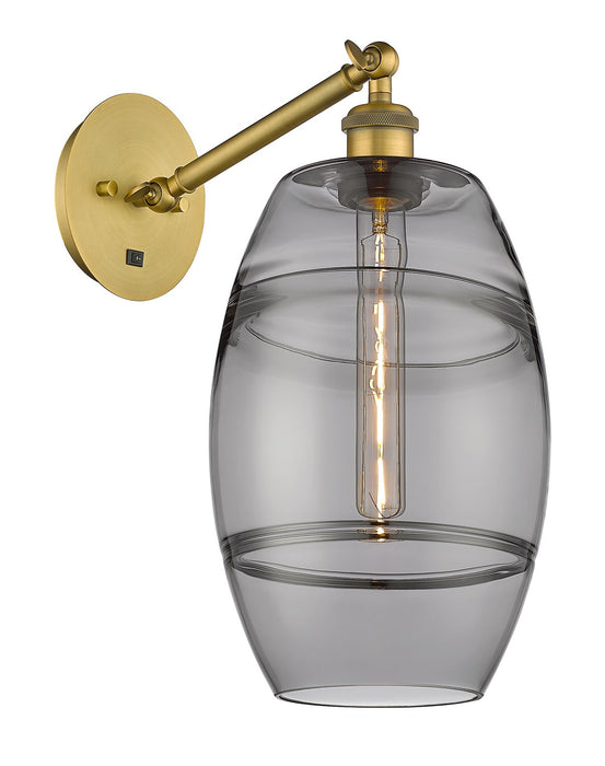 Innovations 317-1W-BB-G557-8SM One Light Wall Sconce, Brushed Brass