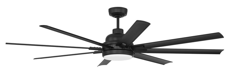 Craftmade RSH65FB8-NWF 65" Ceiling Fan, Flat Black