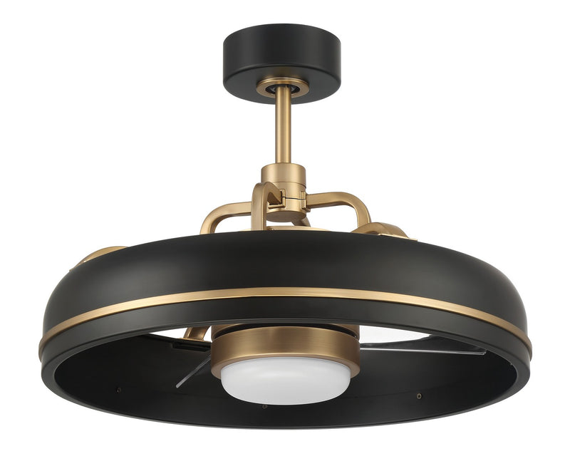 Craftmade TYL24FBSB3-NWF 20" Ceiling Fan, Flat Black/Satin Brass
