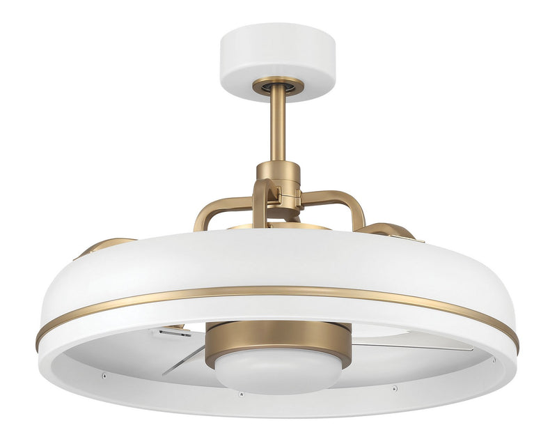 Craftmade TYL24WSB3-NWF 20" Ceiling Fan, White/Satin Brass