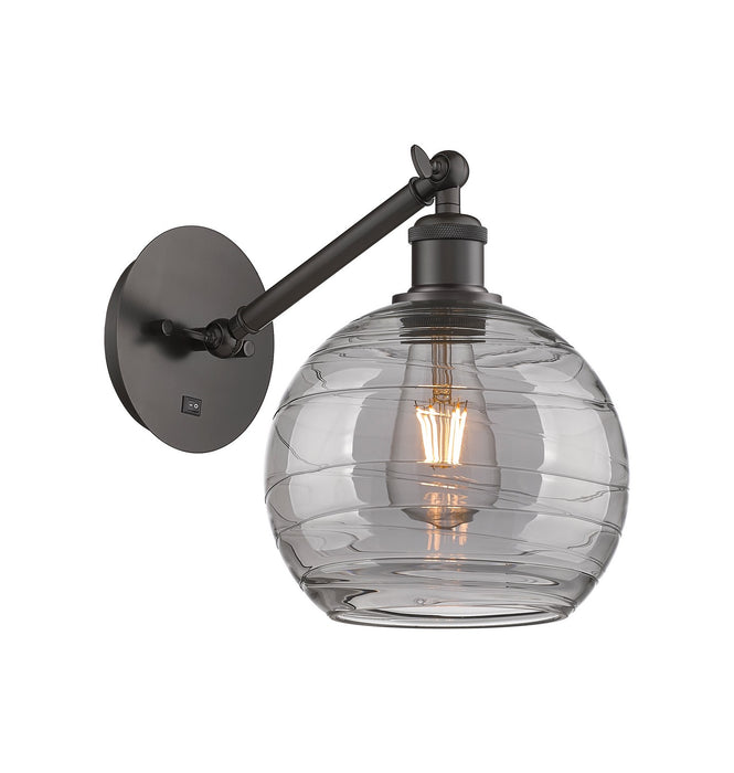 Innovations 317-1W-OB-G1213-8SM One Light Wall Sconce, Oil Rubbed Bronze