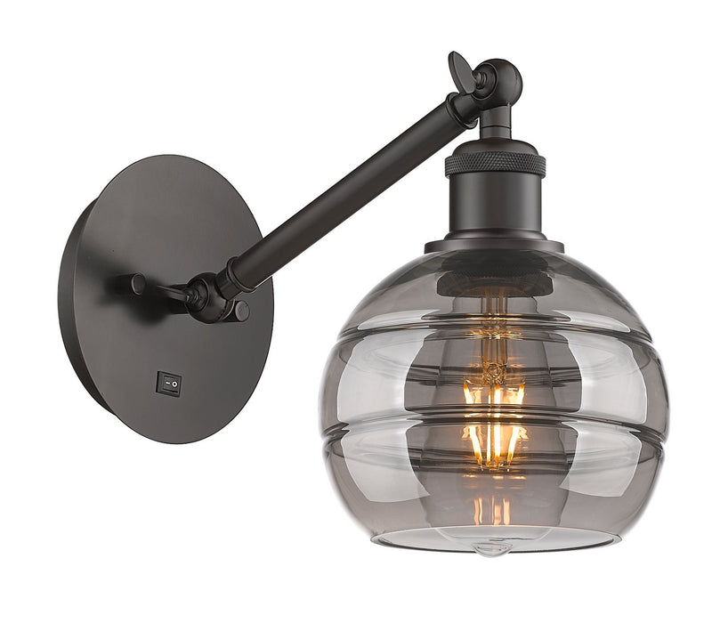 Innovations 317-1W-OB-G556-6SM One Light Wall Sconce, Oil Rubbed Bronze