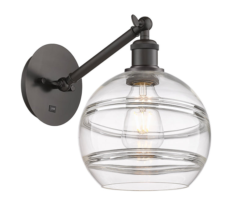 Innovations 317-1W-OB-G556-8CL One Light Wall Sconce, Oil Rubbed Bronze
