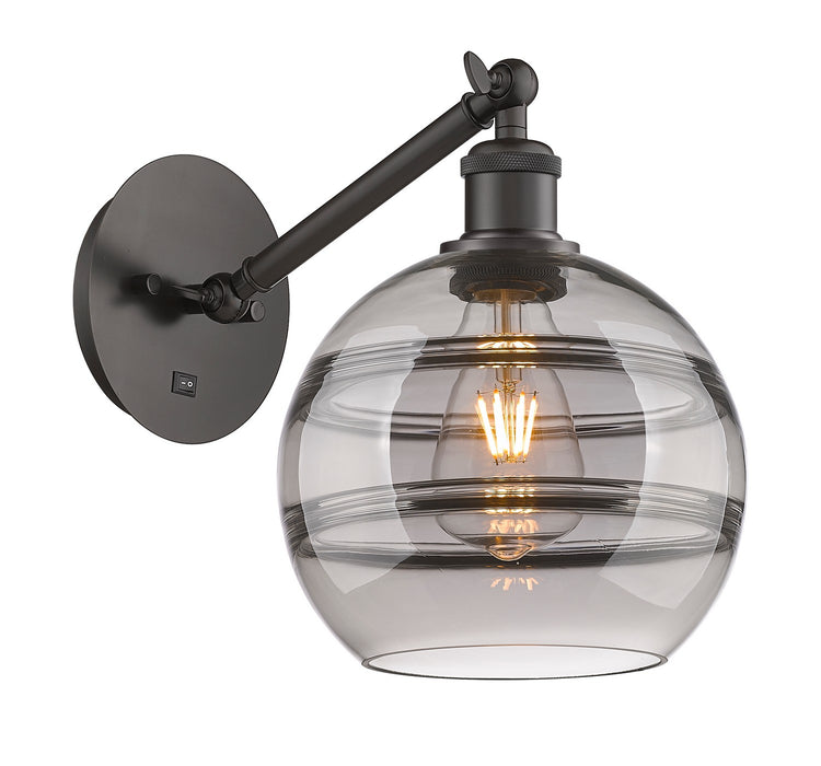Innovations 317-1W-OB-G556-8SM One Light Wall Sconce, Oil Rubbed Bronze