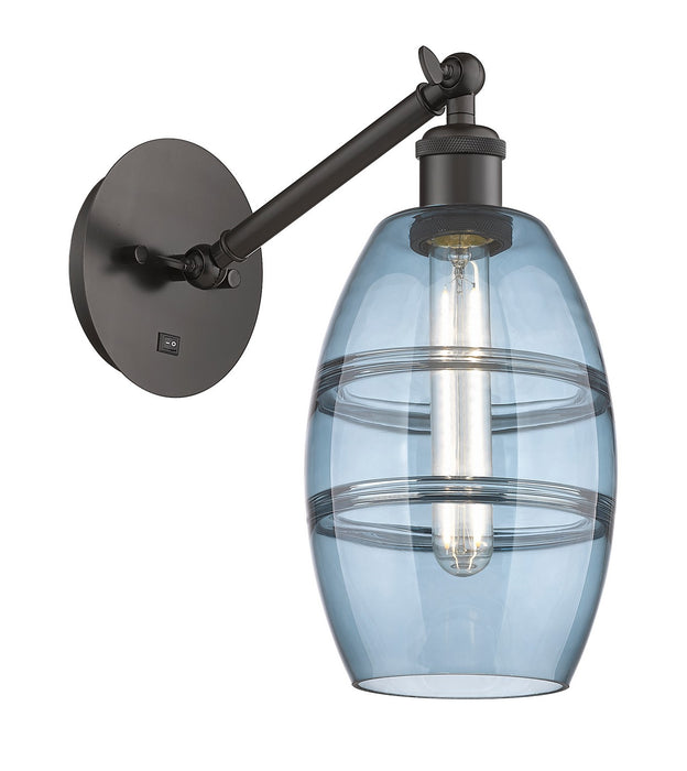 Innovations 317-1W-OB-G557-6BL One Light Wall Sconce, Oil Rubbed Bronze