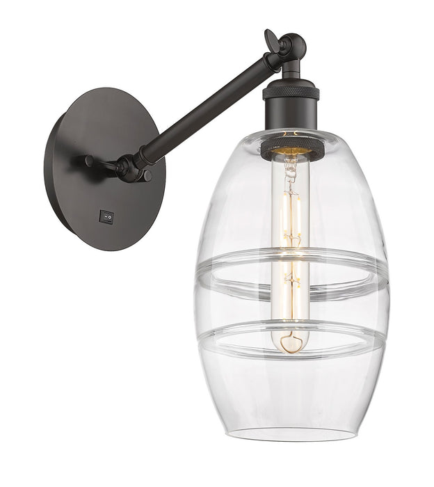 Innovations 317-1W-OB-G557-6CL One Light Wall Sconce, Oil Rubbed Bronze