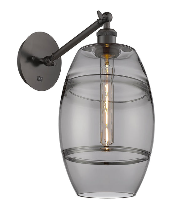 Innovations 317-1W-OB-G557-8SM One Light Wall Sconce, Oil Rubbed Bronze