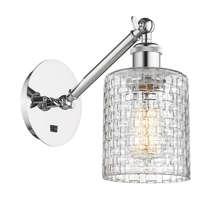 Innovations 317-1W-PC-G112C-5CL One Light Wall Sconce, Polished Chrome