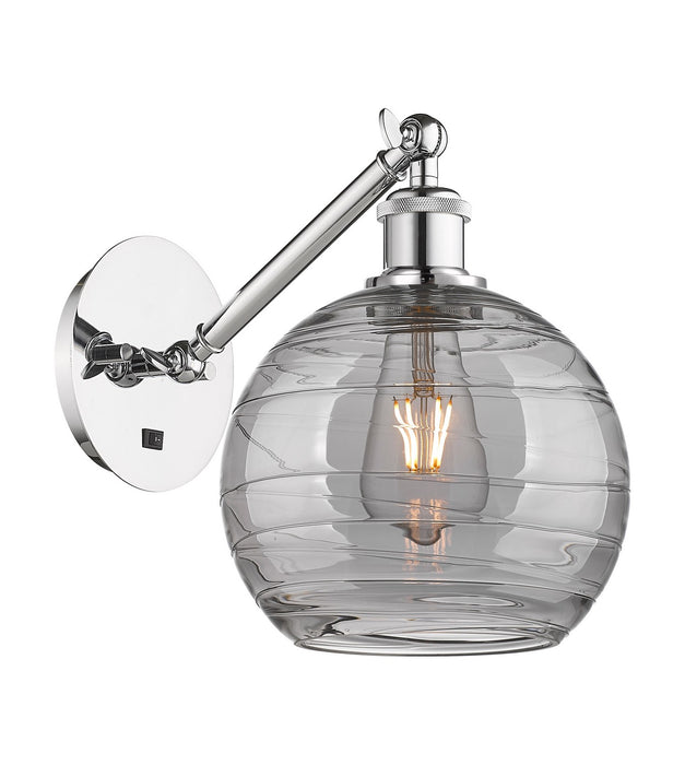 Innovations 317-1W-PC-G1213-8SM One Light Wall Sconce, Polished Chrome