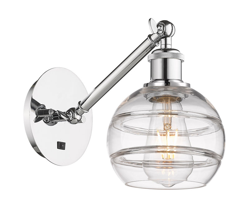 Innovations 317-1W-PC-G556-6CL One Light Wall Sconce, Polished Chrome