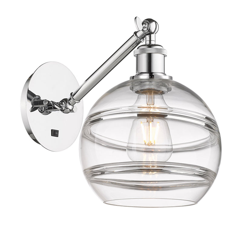 Innovations 317-1W-PC-G556-8CL One Light Wall Sconce, Polished Chrome