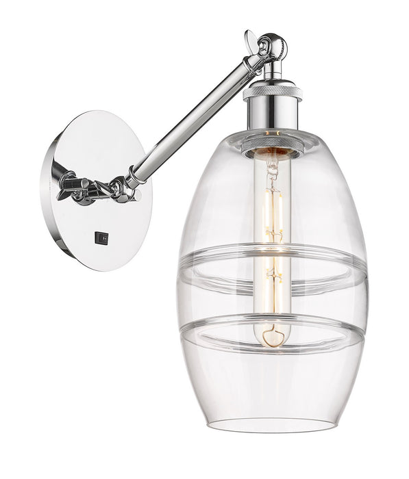 Innovations 317-1W-PC-G557-6CL One Light Wall Sconce, Polished Chrome