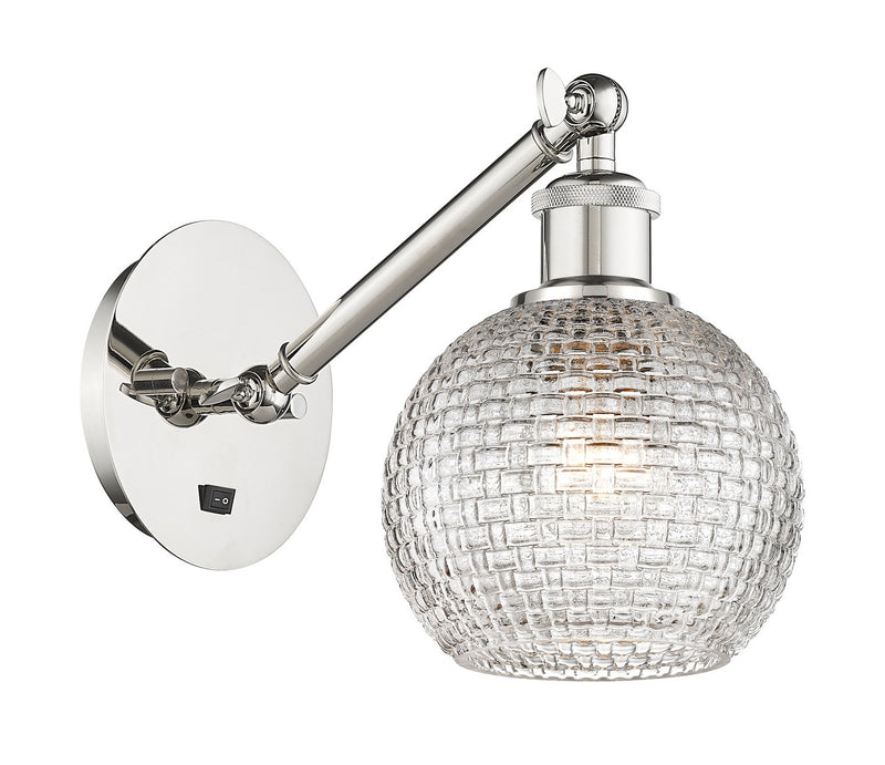 Innovations 317-1W-PN-G122C-6CL One Light Wall Sconce, Polished Nickel