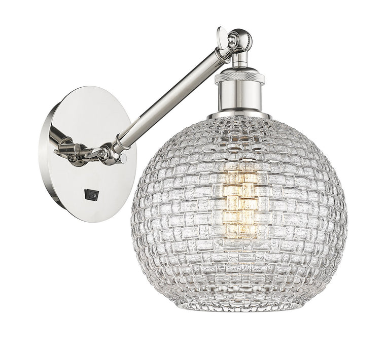Innovations 317-1W-PN-G122C-8CL One Light Wall Sconce, Polished Nickel