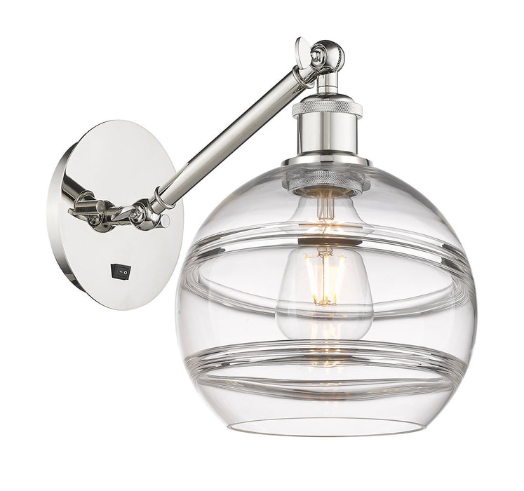 Innovations 317-1W-PN-G556-8CL One Light Wall Sconce, Polished Nickel