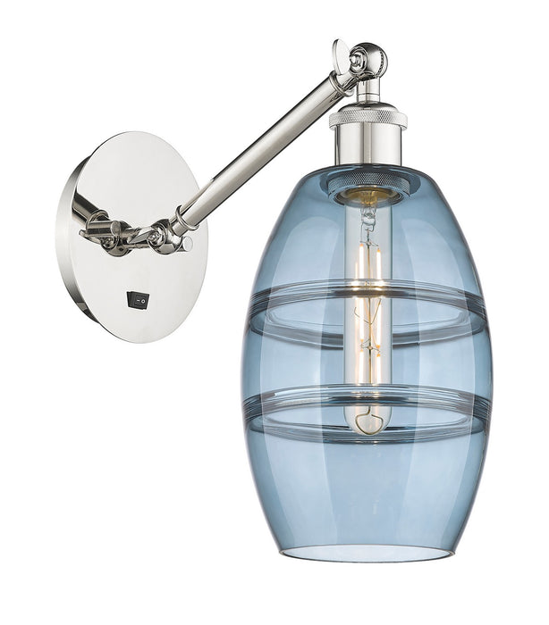 Innovations 317-1W-PN-G557-6BL One Light Wall Sconce, Polished Nickel