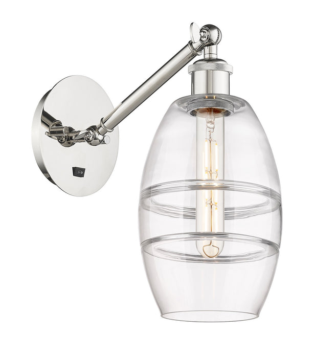 Innovations 317-1W-PN-G557-6CL One Light Wall Sconce, Polished Nickel