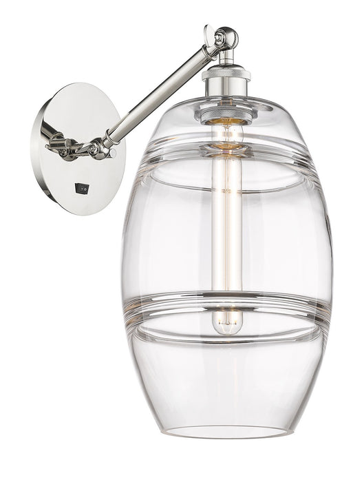 Innovations 317-1W-PN-G557-8CL One Light Wall Sconce, Polished Nickel