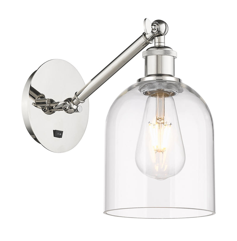 Innovations 317-1W-PN-G558-6CL One Light Wall Sconce, Polished Nickel