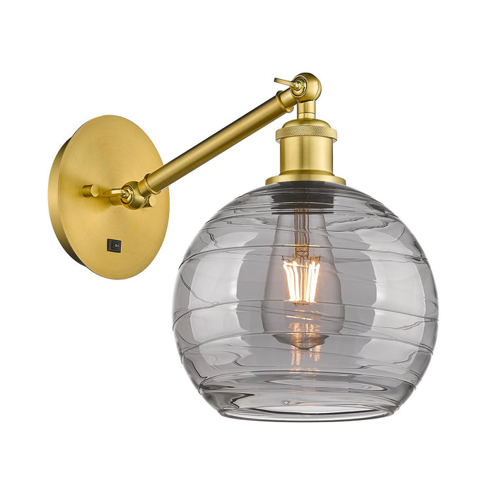 Innovations 317-1W-SG-G1213-8SM One Light Wall Sconce, Satin Gold