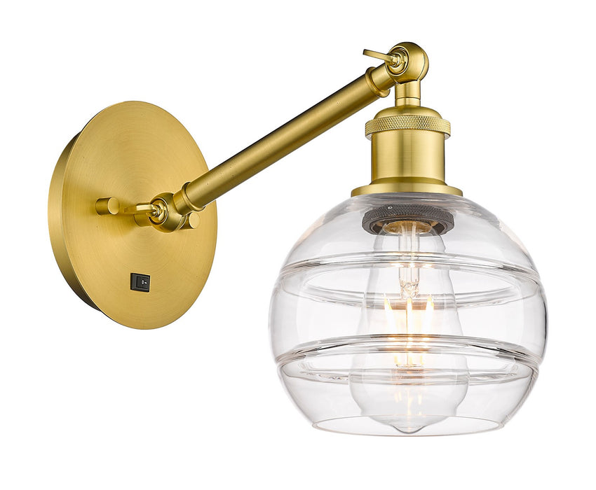 Innovations 317-1W-SG-G556-6CL One Light Wall Sconce, Satin Gold