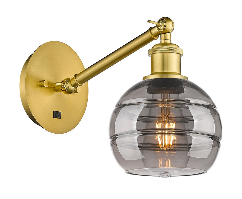 Innovations 317-1W-SG-G556-6SM One Light Wall Sconce, Satin Gold
