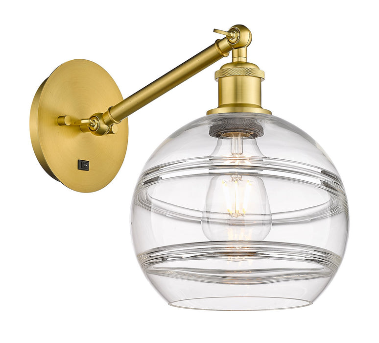 Innovations 317-1W-SG-G556-8CL One Light Wall Sconce, Satin Gold