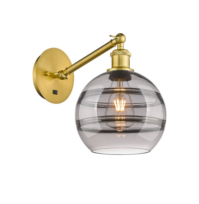 Innovations 317-1W-SG-G556-8SM One Light Wall Sconce, Satin Gold