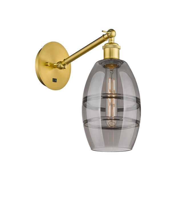 Innovations 317-1W-SG-G557-6SM One Light Wall Sconce, Satin Gold