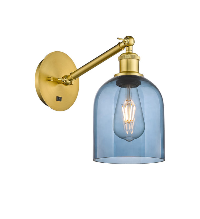Innovations 317-1W-SG-G558-6BL One Light Wall Sconce, Satin Gold