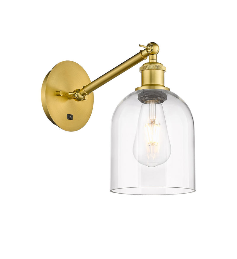 Innovations 317-1W-SG-G558-6CL One Light Wall Sconce, Satin Gold
