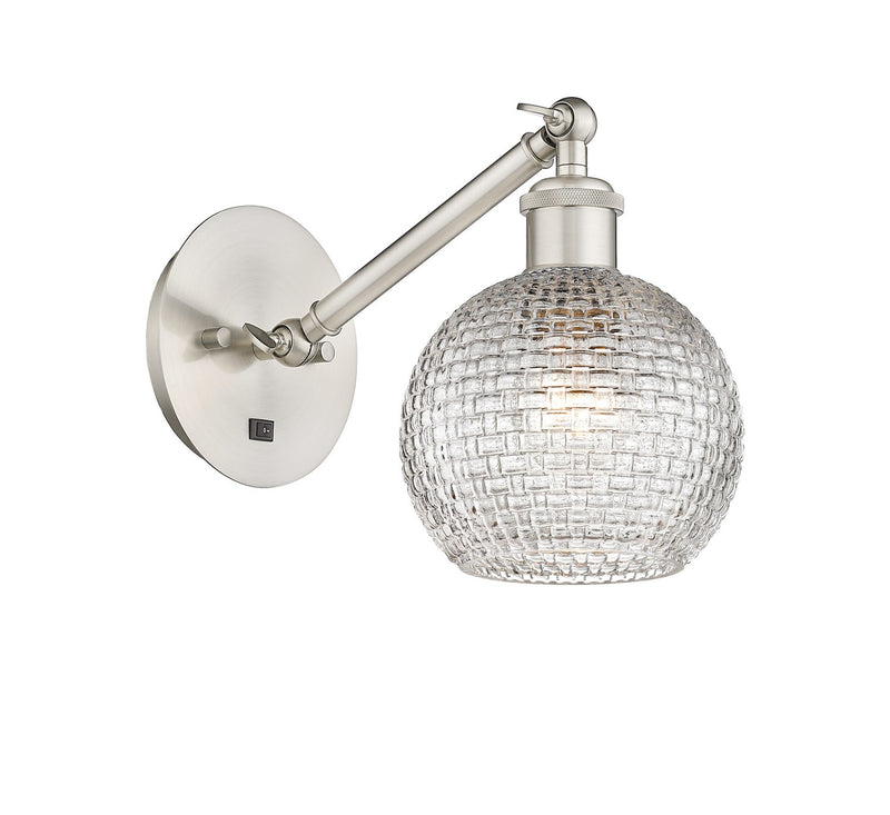 Innovations 317-1W-SN-G122C-6CL One Light Wall Sconce, Brushed Satin Nickel